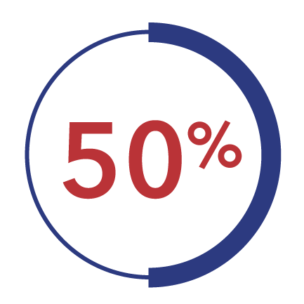 Icon of 50%