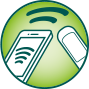 Icon of a cellphone connecting with SmartTrack technology